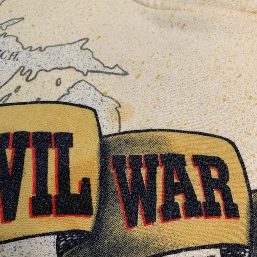Vintage 90s art unlimited civil war all over print sweatshirt made in USA - Picture 6 of 9